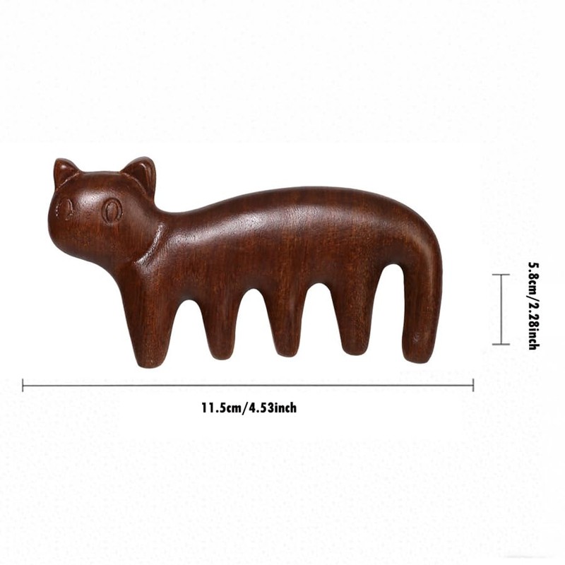 ARFUKA Wooden Cat Scalp Massage Comb Five Claw Trigger Point