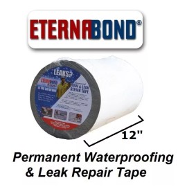 Eternabond 12" x 5 ft Eternabond Roof Leak Repair Tape Patch Seal WHITE - 5 Feet, 5 Foot