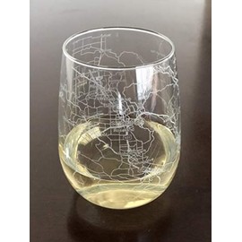Or Something Stemless 17oz Wine Glass Urban City Map Napa Valley California
