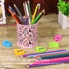 DSYJ Hollow Rose Flower Pattern Cylinder Pen Pencil Pot Holder