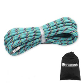 NewDoar CE & UIAA Certificated Static Climbing Rope 14KN 8mm(5/16in) High Strength Accessory Cords Safety for Rock Climbing, Outdoor Survival, Hiking, Mountaineering-Blue/10M