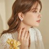 Sterling Silver Mouse Stud Earrings - Sparkling Cubic Zirconia Cute