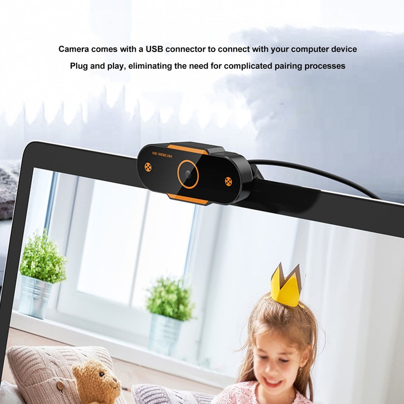 Live Streaming Camera Orange 1080P 2K High Definition Picture Quality