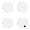 Gedotec Round Ventilation Grille for Ventilation, Pack of 4, White