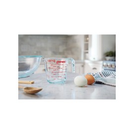 Pyrex Prepware 6001075 Measuring Cup, Red Graphics, Clear