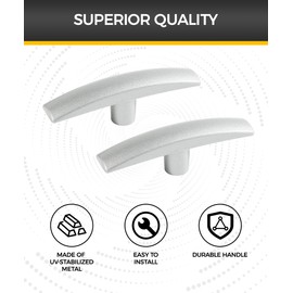 UBOG 2PCS RV Dump Valve Handle,RV Accessories Car Accessories Metal Handle,RV Sewer Valve Handle Replacement,RV Waste Valve Handle，Fit for 1 1/2"，2” and 3" Sewer Dump Valve Water Tank Gate Valve