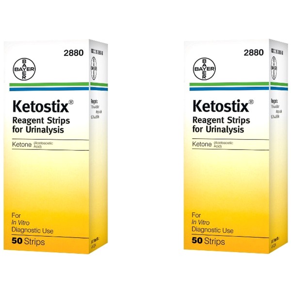 2 x Ketostix Reagent Strips For Urinalysis - 50 Strips