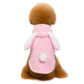 Easter Day Bunny Dog Costume Puppy Hoodies Dog Clothes Pet Suit for Large Dogs (Pink,X-Large)