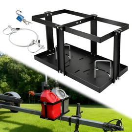 Gas Can Holder for Trailer, Fuel Jug Holder, with 4 Fixed Columns and Locking Straps, Fit for Holding Two 5 to 5.5 Gallon Gas Cans（Compatible with VP Racing 5.5 Gallon Fuel Cans）