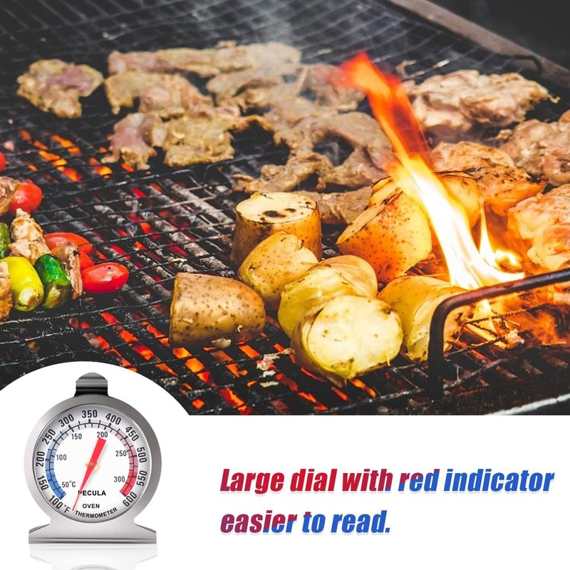 Oven Thermometer 50-300°C/100-600°F, Oven Grill Fry Chef Smoker Thermometer Instant