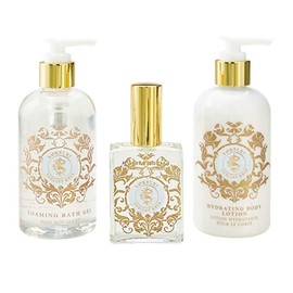 Shelley Kyle Lorelei Complete Gift Set, Includes Hydrating Body Lotion, Foaming Bath Gel, and Perfume, Packaged in Beautiful Cream and Gold Gift Box with Ribbon