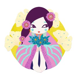 Djeco DJ09523 Onnanoko Glitter & Gem Boards Craft Set