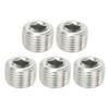 PATIKIL 1/2NPT Male Pipe Plug Internal Hex Thread Socket, 5