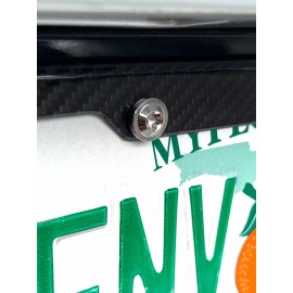 Blackworks Racing 4 TITANIUM SILVER LICENSE PLATE ANTI THEFT SECURITY BOLTS TORX SCREWS M6X1.0