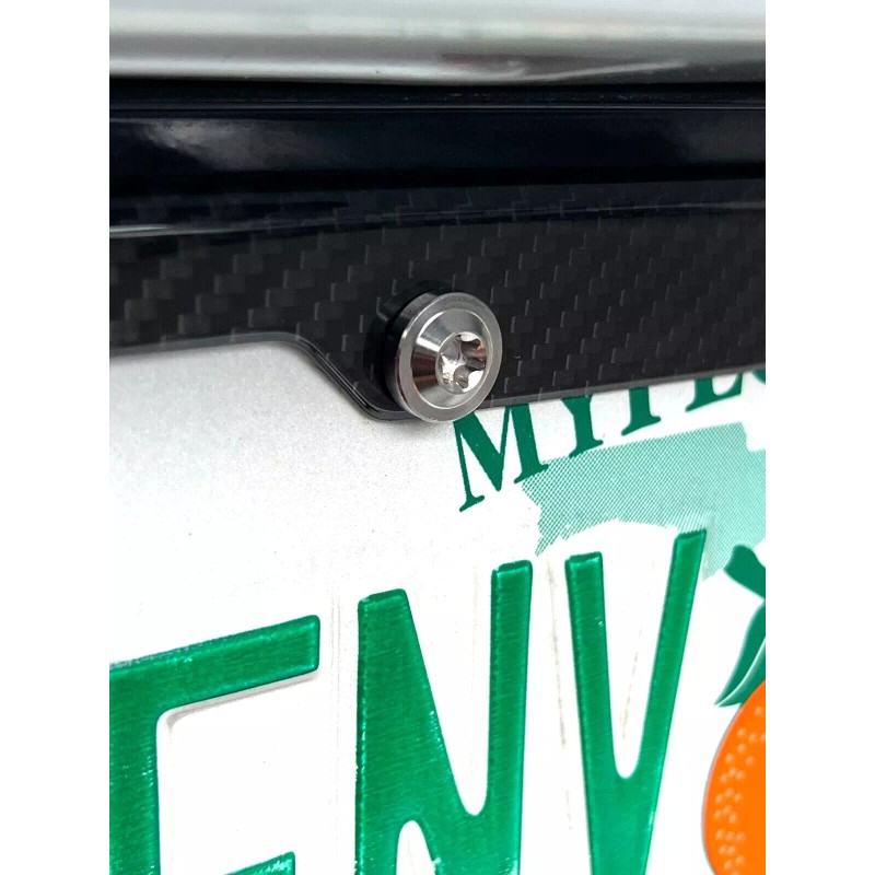 Blackworks Racing 4 TITANIUM SILVER LICENSE PLATE ANTI THEFT SECURITY