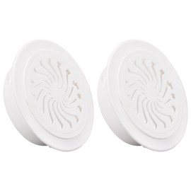 sourcing map Round Vent Cover, ABS Plastic Adjustable Air Vent Cover White for 2.8" - 3.1" Diameter Hole 2pcs
