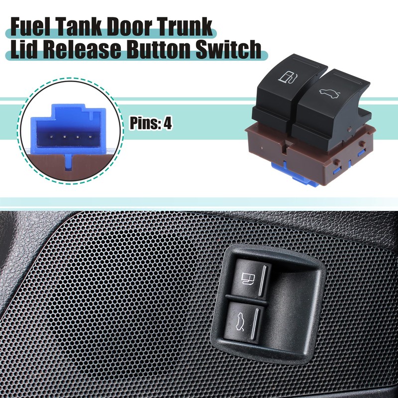 A ABSOPRO 1 Piece Fuel Tank Door Boot Lid Button