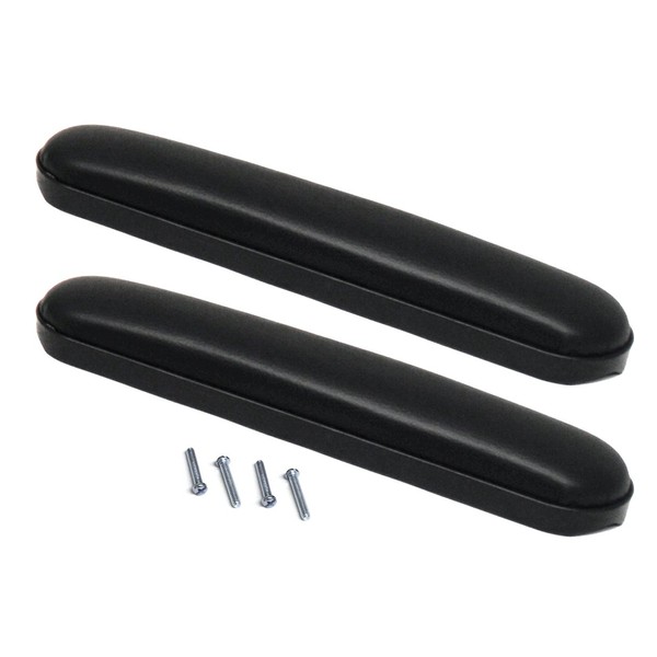 Heavy Duty Desk Length (10-1/4") Wheelchair Arm Pads, Black (Pair),