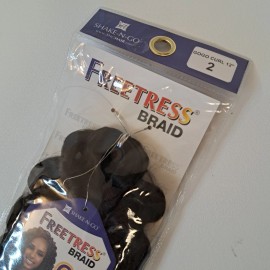 Freetress Synthetic Braiding Hair GOGO CURL 12" Color #2 Dark Brown