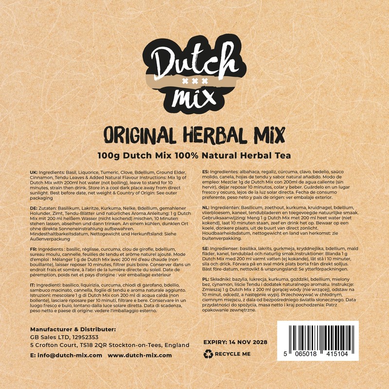 Dutch Mix Original - Stalk-free & Natural - 100g Quality