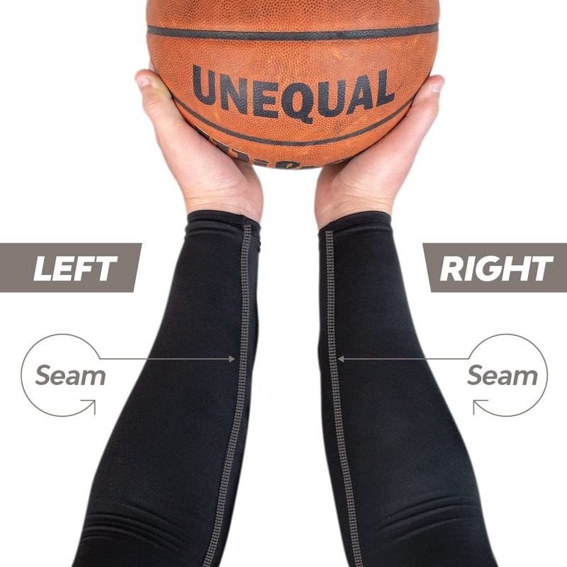 Unequal Battle Ready Full Arm Padded Compression Sleeve (Small/Medium, White