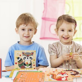 LAMEK 12 Pcs Autumn Crafts for Kids Make You Own Animals Foam Stickers DIY Art and Craft for Girls Boys Autumn Craft for Autumn Activities Fall Thanksgiving Party Decorations