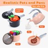 HOLYFUN 74-Pcs Kids Kitchen Toy Accessories with Shopping Basket