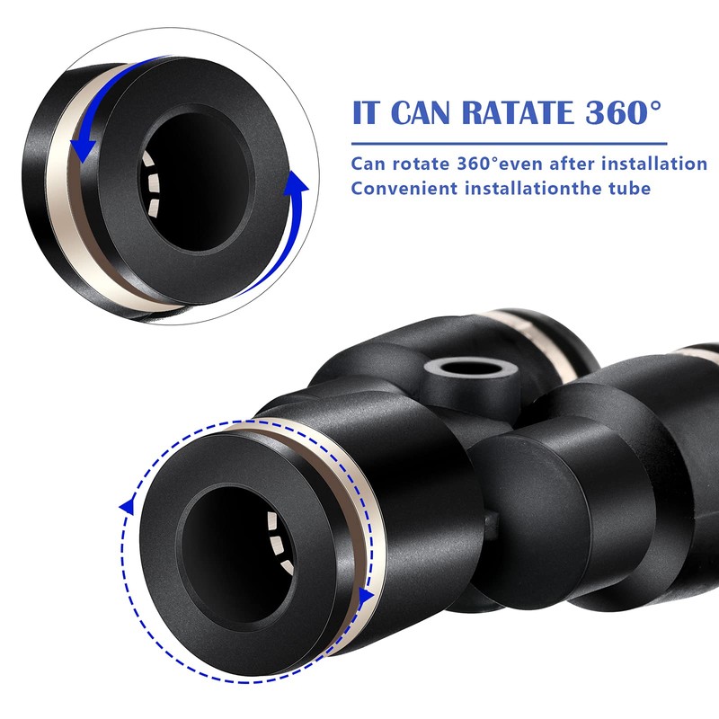 Hotop Push to Connect Fittings Air Line Pneumatic Fittings Kit