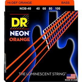 DR Strings Nob-40 Nickel Coated Bass Guitar Strings, Light