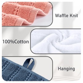 VOOVA & MOVAS - Toallas de cocina para cocina, toallas de mano de algodón para baño (4 unidades, 13 x 30 pulgadas), ligera, suave y absorbente, toalla blanca para uso diario y uso de invitados, toalla