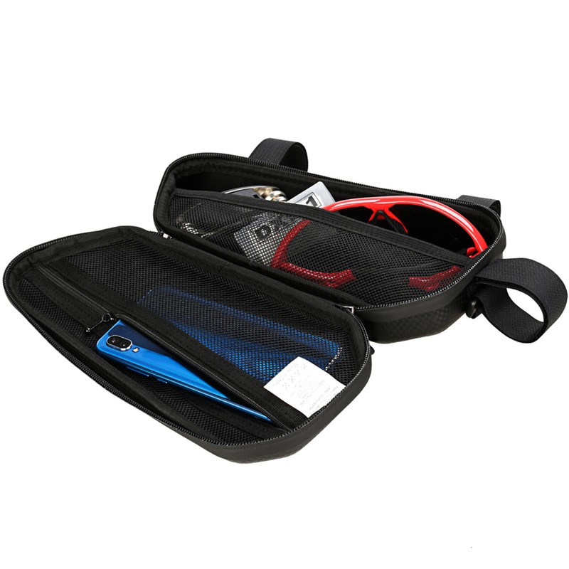 Triangle Frame Bag Waterproof Storage Double Mesh Pockets Triangle Saddle