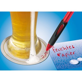 uni-ball® Powertank Ballpoint Pen with Push Mechanism, Stroke Width 0.4 mm, Ink Colour: Red, 6 Stück rot, 1 item