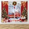 10x8ft Vinyl Christmas Photography Backdrops Xmas Window Photoshoot Backdrop Xmas