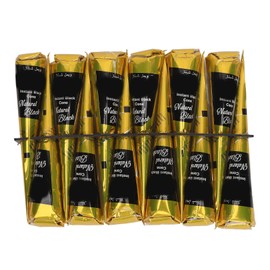 12pcs Temporary Tattoo Paste Cone Easy Coloring Long Lasting Washable Art Painting Paste Black 300g