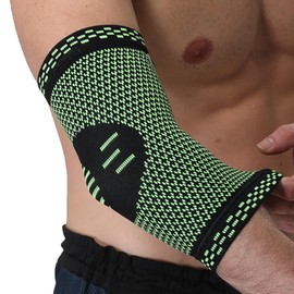 NeoTech Care Elbow Support Brace - Breathable - Men, Women, Right or Left (Green Color, Size XL, 1 Unit)
