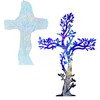ATYUSVIC Tree of Life Resin Mold with Cross, Holographic Epoxy