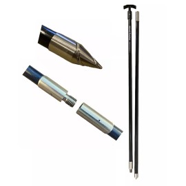 Salty Adventures Island Anchor - 3/4" x 8' - 2 Piece - Shallow Water Anchor Pole - Black