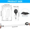 Pack of 2 ID Card Holder with Clip, Hard Plastic