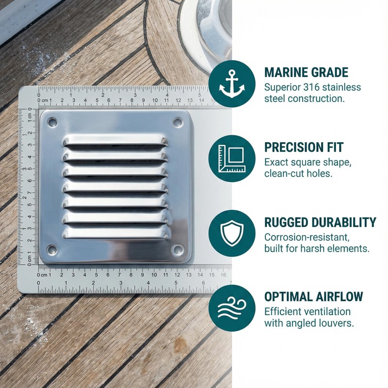 Gchee Boat Cabin Vents Air Vent Cover Ventilation Louver 4-1/2"
