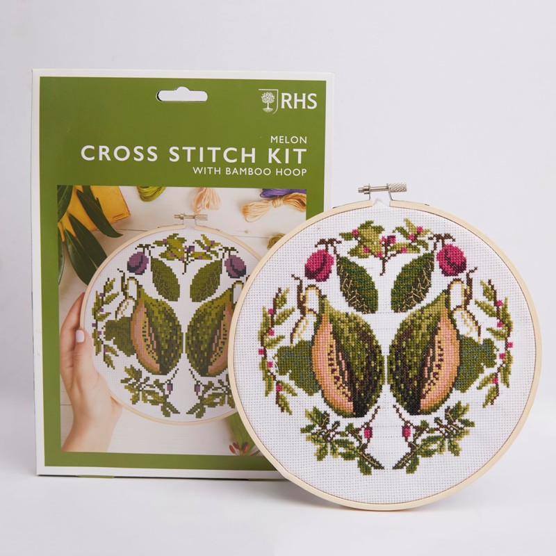 RHS The Royal Horticultural Society Cross Stitch Kit, Melon Design,