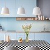 sunepany 2 Pack Black and White Checkered Tablecloth Plastic 54