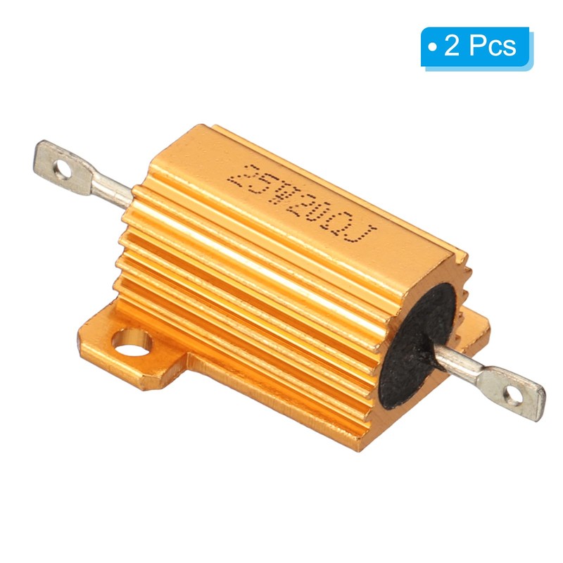 PATIKIL 25W 20 Ohm Aluminum Shell Resistor 2 Pack Aluminum