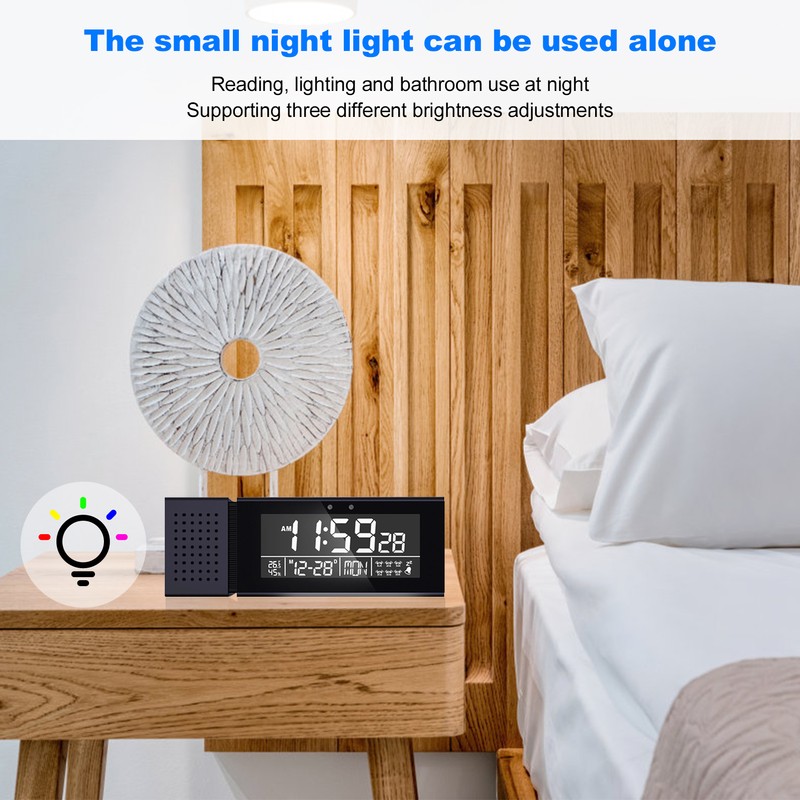 TSP30 Night Light Digital Clock Alarm with FM Radio Temperature