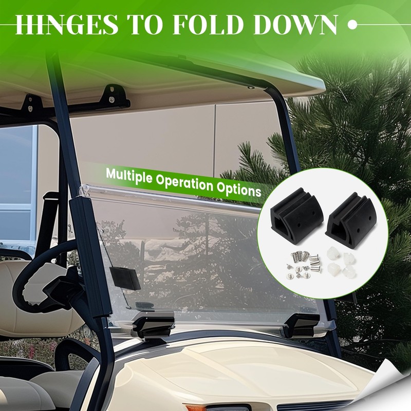 HECASA Tinted Windshield Compatible with 2000.5-Up Club Car DS Golf