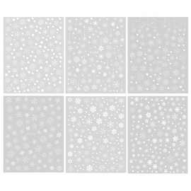 ISHR Snowflake Nail Stickers Set of 6 Nail Stickers Winter Snow Glitter DIY Accessories Nail Art Christmas Snowflake Crystal White (A)