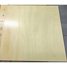 JSO Wood Products Lauan Prefinished Wood Veneer Plywood Sheet 7.75" x 7.5" x 3/4" Sample Size