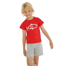 Mud Kingdom Little Boys Short Clothes Sets Beach Outfits Holiday Size 5 Navy Blue