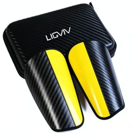 LIGVIV Pro Carbon Fiber Soccer Shin Guards, One Size Fits All