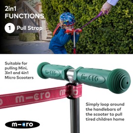 Micro Scooters | Eco Pull and Carry Strap | Scooter Accessories | Handlebar Reins | Pull Along | Boys & Girls | 83cm | Pink