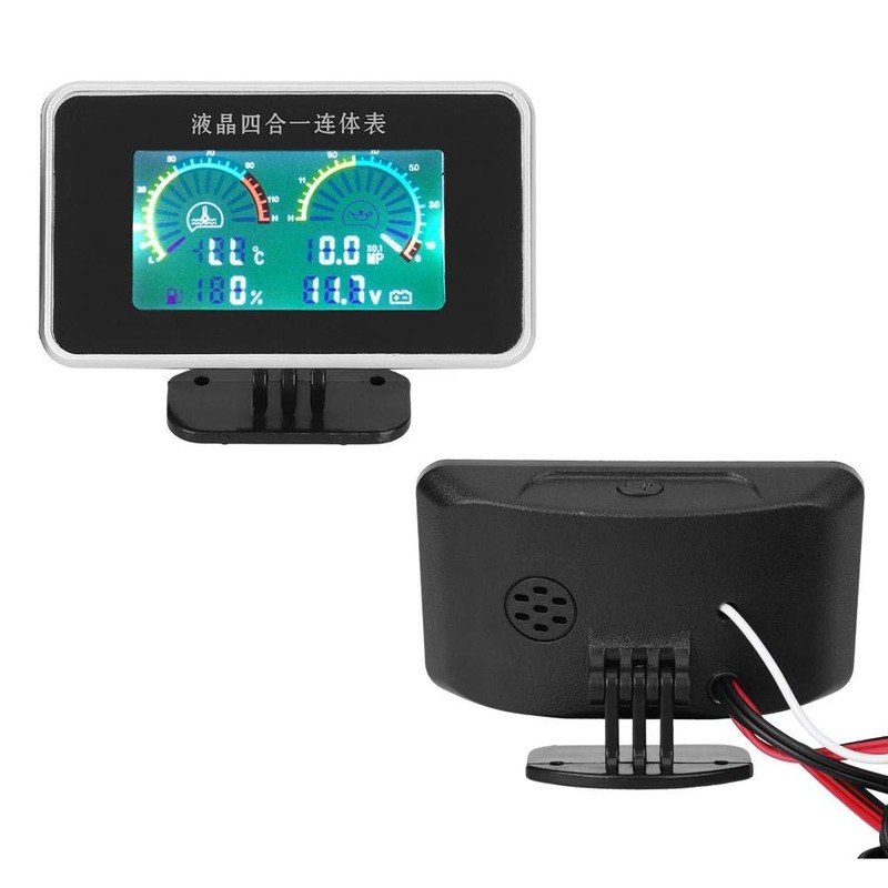 4-in-1 Car LCD Digital LCD Instrument, Oil Pressure Display, Voltmeter,